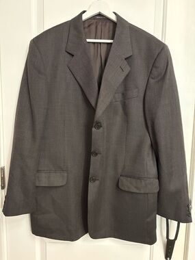Fendi Men’s Blazer Suit Jacket Wool Grey Size XL NEW
